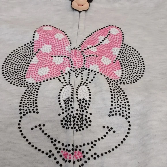 Disney Jr Girls Minnie Mouse Full Zip Hoodie Jacket - Picture 4 of 13